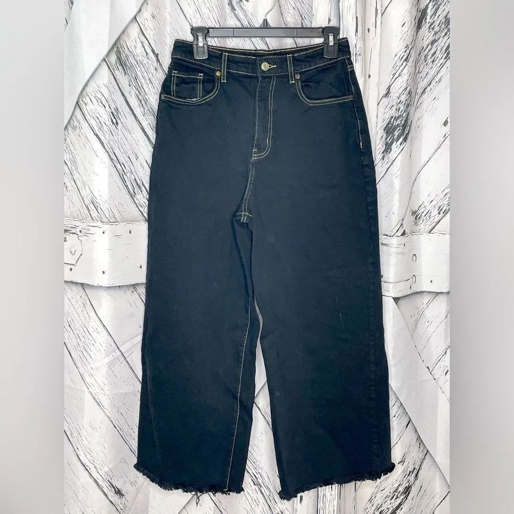 Wild Fable highest rise wide leg ankle jeans Black 4/27